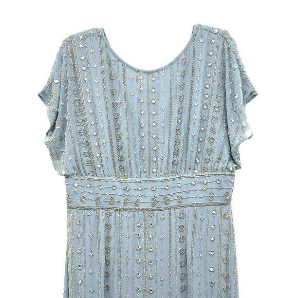 Mac Duggal Blue Embellished Midi Dress - Picture 6 of 9